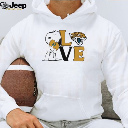 Peanuts Snoopy love Jacksonville Jaguars shirt