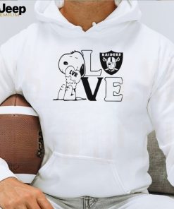 Peanuts Snoopy love Las Vegas Raiders shirt