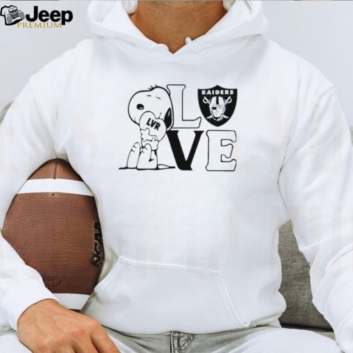 Peanuts Snoopy love Las Vegas Raiders shirt