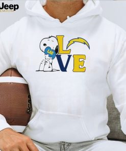 Peanuts Snoopy love Los Angeles Chargers shirt