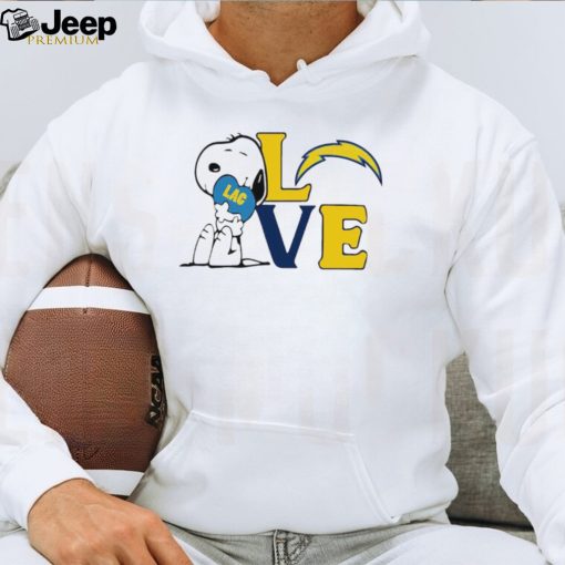 Peanuts Snoopy love Los Angeles Chargers shirt