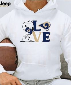 Peanuts Snoopy love Los Angeles Rams shirt