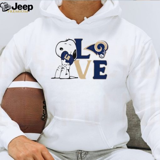 Peanuts Snoopy love Los Angeles Rams shirt