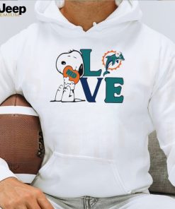 Peanuts Snoopy love Miami Dolphins shirt