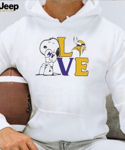 Peanuts Snoopy love Minnesota Vikings shirt