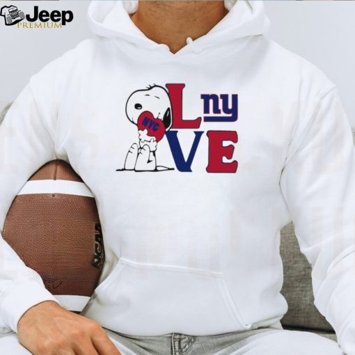 Peanuts Snoopy love New York Giants shirt