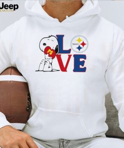 Peanuts Snoopy love Pittsburgh Steelers shirt