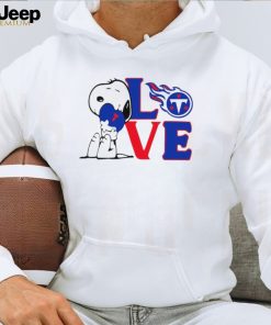 Peanuts Snoopy love Tennessee Titans shirt