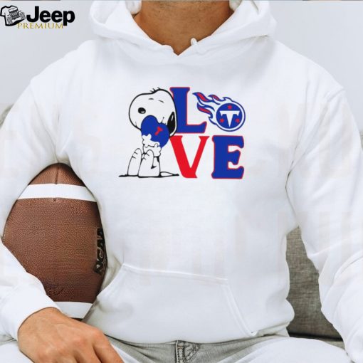 Peanuts Snoopy love Tennessee Titans shirt