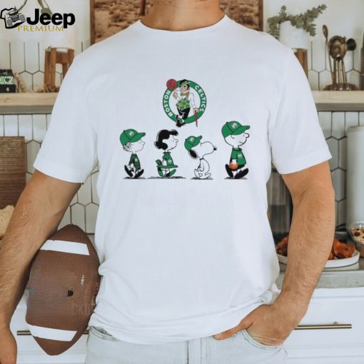 Peanuts characters Boston Celtics shirt