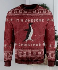 Penguin It Is Awesome Christmas Ugly Sweater Party