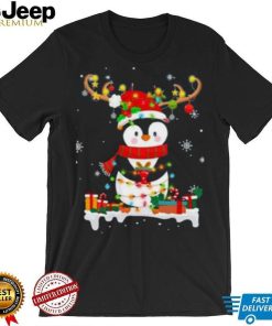 Penguin Reindeer Santa Hat Xmas Custom Christmas Shirt