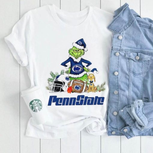 Penn State Lions Grinch and Max dog funny Christmas shirt