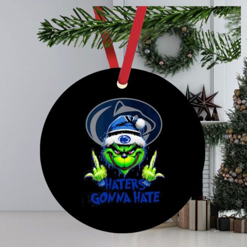 Penn State Nittany Lions Grinch Santa Middle finger haters gonna hate ornament