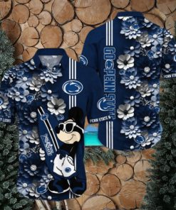 Penn State Nittany Lions Hawaiian Shirt Mickey Love Surfing Trending Summer Gift