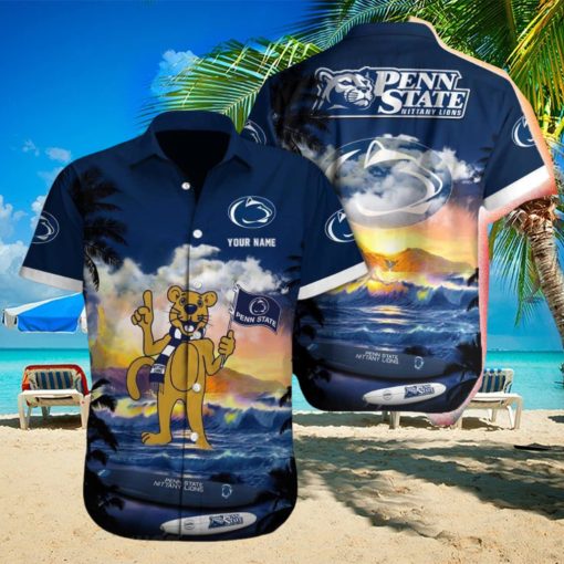 Penn State Nittany Lions NCAA Exotic Custom Name Men And Women Sports Teams Hawaiian Shirt Gift