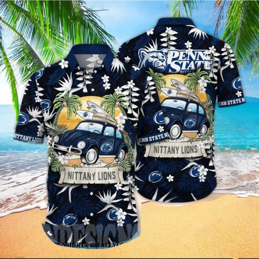 Penn State Nittany Lions NCAA Floral 3D Hawaiian Shirt