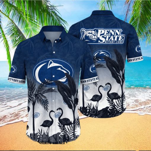 Penn State Nittany Lions NCAA Flower 3D All Over Print Hawaiian Shirt