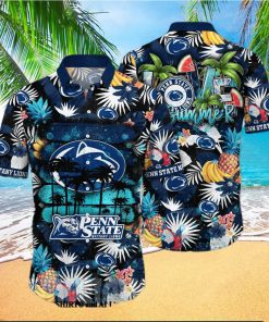 Penn State Nittany Lions NCAA Flower Full Printed Hawaiian Shirt