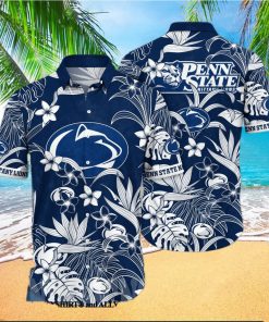 Penn State Nittany Lions NCAA Flower Full Printing Hawaiian Shirt