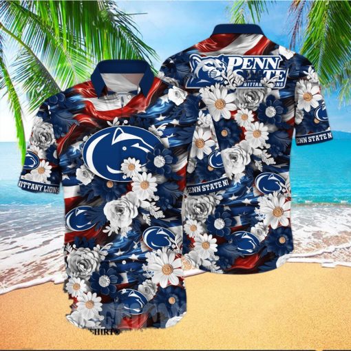 Penn State Nittany Lions NCAA Independence Day All Over Print Hawaiian Shirt