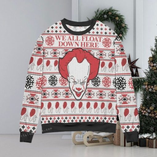 Pennywise We All Float Down Here Christmas Ugly Sweater Mens