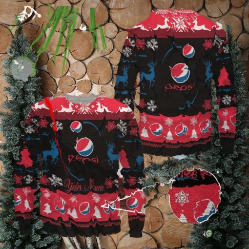 Pepsi All Over Printed Ugly Sweater Uniform Sweater Party Gift Custom Name