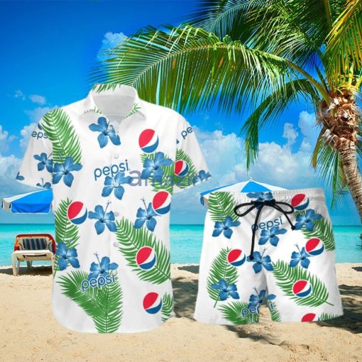 Pepsi Hibiscus Flower Pattern Hawaiian Shirt And Short For Men And Women hawaiian shirt