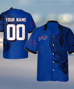 Personalize NFL Buffalo Bills Polynesian Tattoo Design Hawaiian Shirt