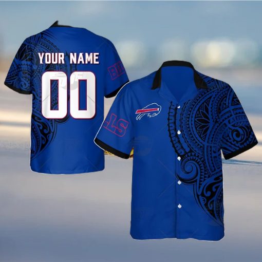 Personalize NFL Buffalo Bills Polynesian Tattoo Design Hawaiian Shirt