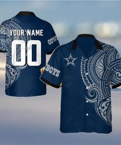 Personalize NFL Dallas Cowboys Polynesian Tattoo Design Hawaiian Shirt