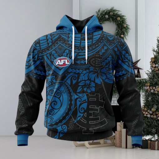 Personalized AFL Carlton Football Club Polynesian Concept Kits Design Hoodie Sweatshirt 3D