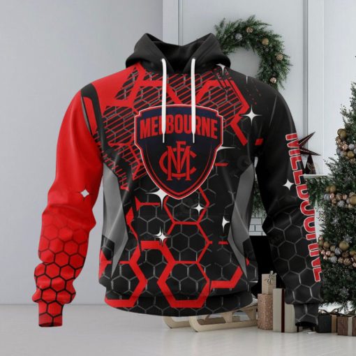 Personalized AFL Melbourne Football Club – Specialized Design With MotoCross Syle Hoodie Sweatshirt 3D