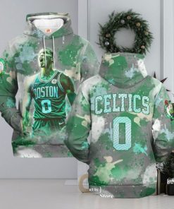 Personalized Boston Celtics Paint Color Design Jogger Hoodie Sweatshirt 3D