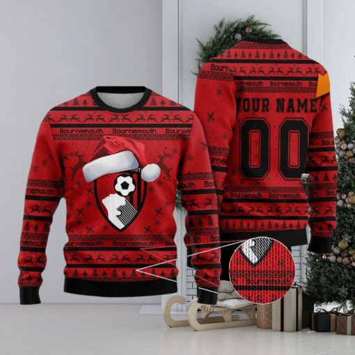 Personalized Bournemouth 3D Ugly Christmas Sweater