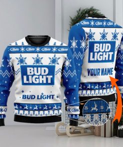 Personalized Bud Light Beer Ugly Custom Name Ugly Gift Christmas 3D Sweater For Men And Women