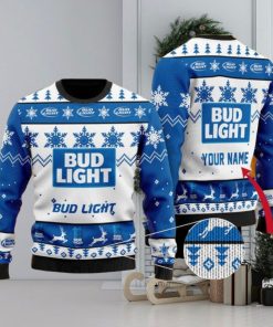 Personalized Bud Light Ugly Christmas Sweater