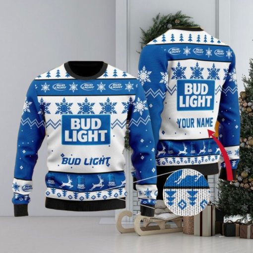 Personalized Bud Light Ugly Christmas Sweater