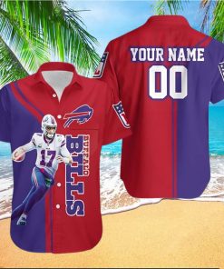 Personalized Buffalo Bills Hawaiian Shirt, Josh Allen, Button Down Hawaiian Shirt