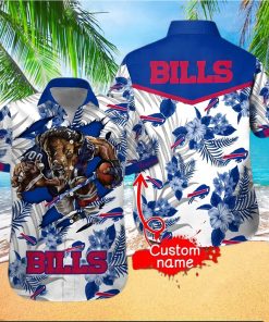 Personalized Buffalo Bills Hawaiian Shirt, Mascot Graphic, Button Down Hawaiian Shirt