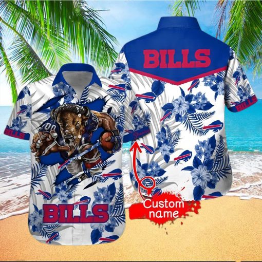 Personalized Buffalo Bills Hawaiian Shirt, Mascot Graphic, Button Down Hawaiian Shirt