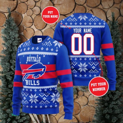 Personalized Buffalo Bills NFL Ugly Sweater 3D Gift For Men And Women