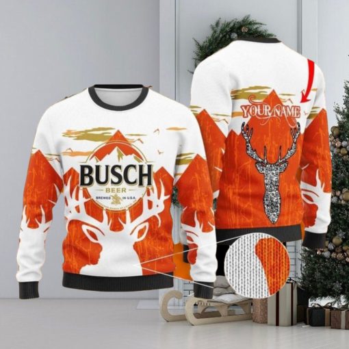 Personalized Busch Beer Ugly Christmas Sweater