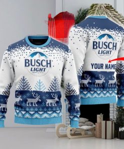 Personalized Busch Light Reindeer Ugly Sweater Beer For Fans Gift Christmas Holidays