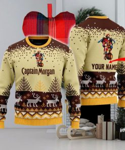 Personalized Captain Morgan Reindeer Ugly Sweater Beer For Fans Gift Christmas Holidays