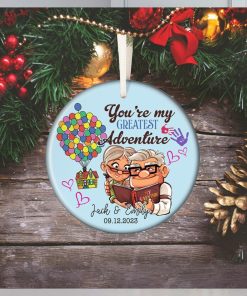 Personalized Carl and Ellie Christmas Ornament, Couple Ornament