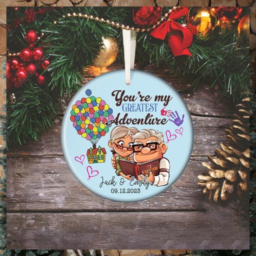 Personalized Carl and Ellie Christmas Ornament