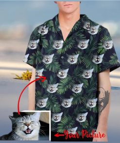 Personalized Cat Tropical Shirt With Your Cat On It Hawaiianshirt