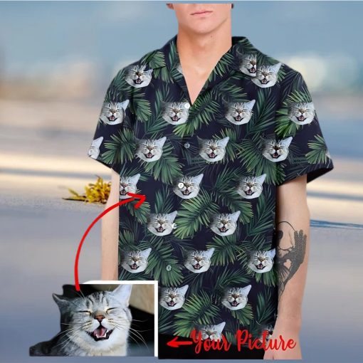 Personalized Cat Tropical Shirt With Your Cat On It Hawaiianshirt