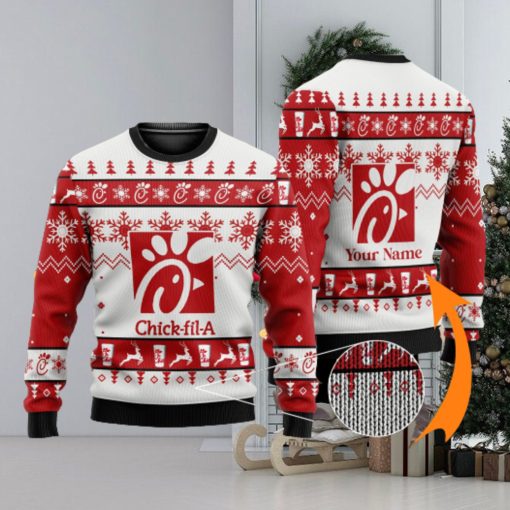 Personalized Chick fil A Ugly Custom Name Ugly Gift Christmas 3D Sweater For Men And Women